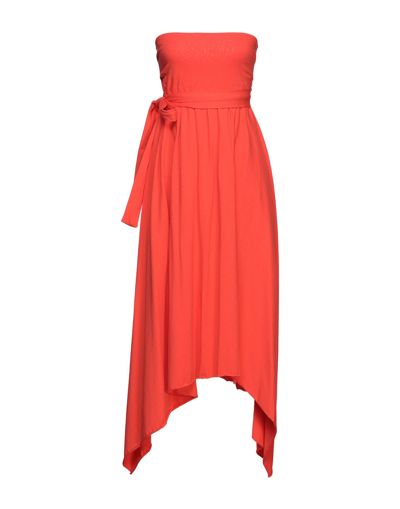 Shop No-nà Woman Mini Dress Orange Size L Cotton, Elastane
