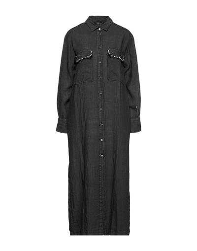 Shop Mason's Woman Midi Dress Black Size 6 Linen