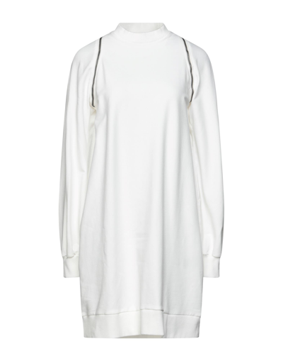 Shop Nostrasantissima Woman Mini Dress White Size L Cotton, Elastane