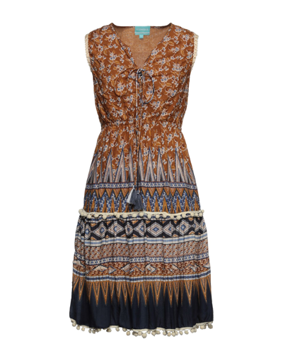 Shop Iconique Short Dresses In Brown