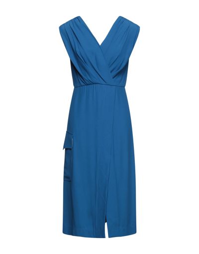 Shop Ballantyne Woman Midi Dress Blue Size 6 Viscose, Acetate