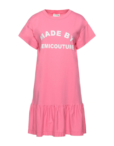 Shop Semicouture Woman Mini Dress Fuchsia Size L Cotton In Pink