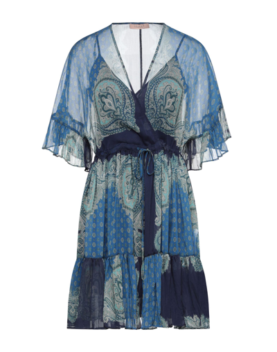 Shop Twinset Woman Mini Dress Blue Size 8 Polyester