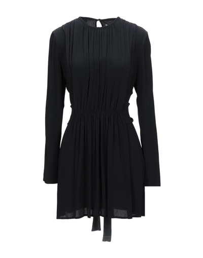Shop Mauro Grifoni Grifoni Woman Mini Dress Black Size 8 Acetate, Silk