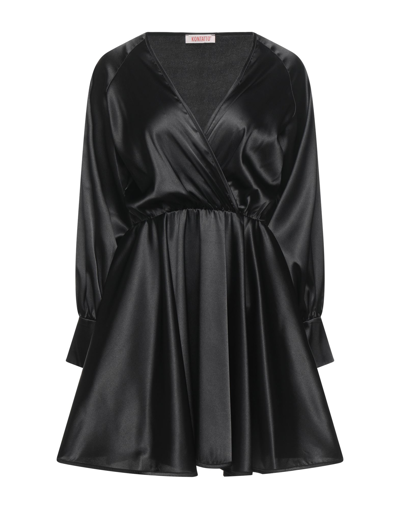 Shop Kontatto Woman Mini Dress Black Size M Polyester, Elastic Fibres