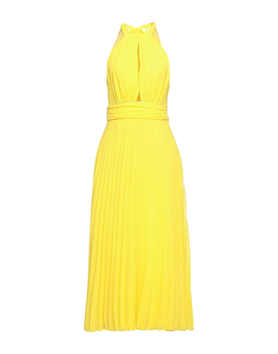 Shop Anna Molinari Woman Maxi Dress Yellow Size 4 Polyester