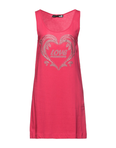 Shop Love Moschino Woman Mini Dress Fuchsia Size 6 Cotton In Pink