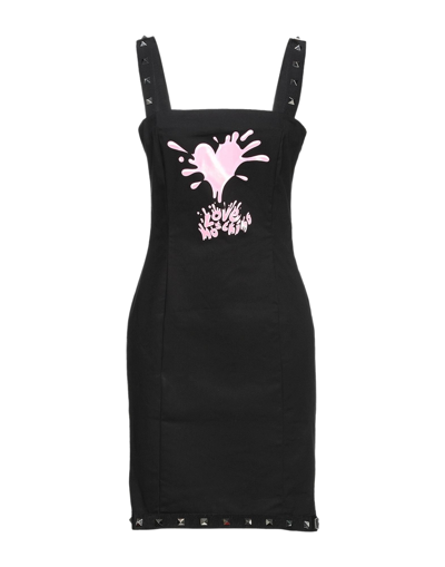 Shop Love Moschino Woman Mini Dress Black Size 8 Cotton, Elastane, Viscose