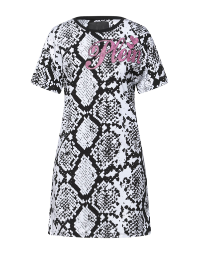 Shop Philipp Plein Woman Mini Dress Black Size L Cotton, Abs - Acrylonitrile Butadiene Styrene