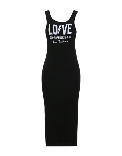 Shop Love Moschino Midi Dresses In Black