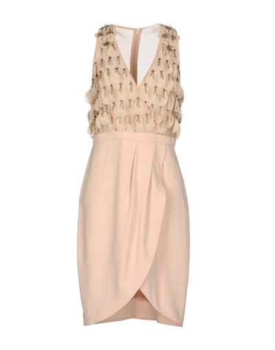 Shop Elisabetta Franchi Gold Midi Dresses In Light Pink