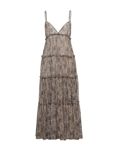 Gaelle Paris Gaëlle Paris Woman Maxi Dress Camel Size 10 Polyester In Beige