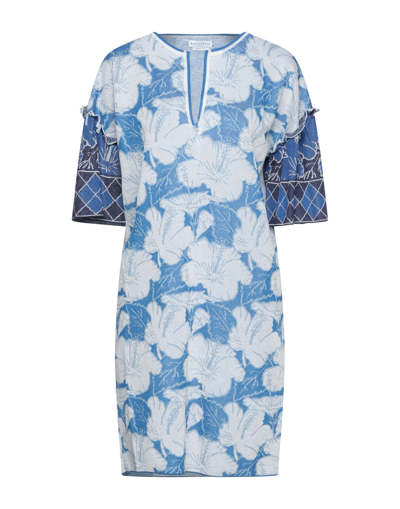 Shop Ballantyne Woman Mini Dress Azure Size 8 Viscose, Polyester In Blue