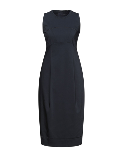Shop High Woman Midi Dress Midnight Blue Size 4 Cotton, Polyester, Elastane