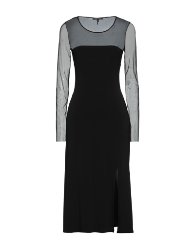 Shop Patrizia Pepe Sera Woman Midi Dress Black Size 1 Acetate, Polyamide, Elastane