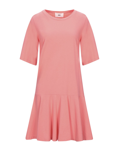 Shop Solotre Woman Mini Dress Coral Size M Cotton In Red