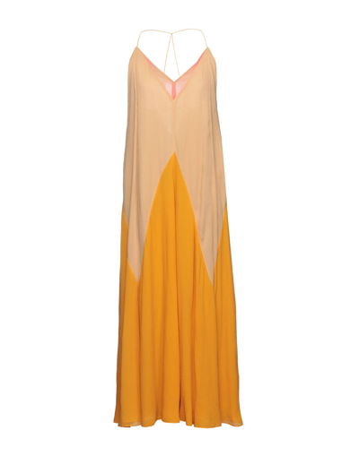 Shop Dorothee Schumacher Woman Maxi Dress Sand Size 2 Silk In Beige