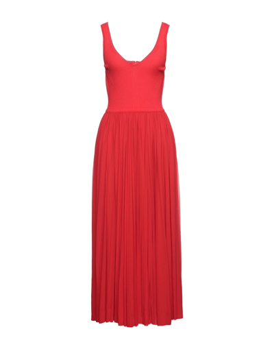 Shop Alexander Mcqueen Woman Maxi Dress Red Size 6 Viscose, Polyester
