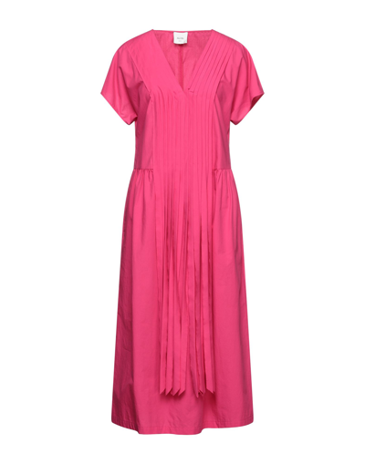 Shop Alysi Midi Dresses In Fuchsia