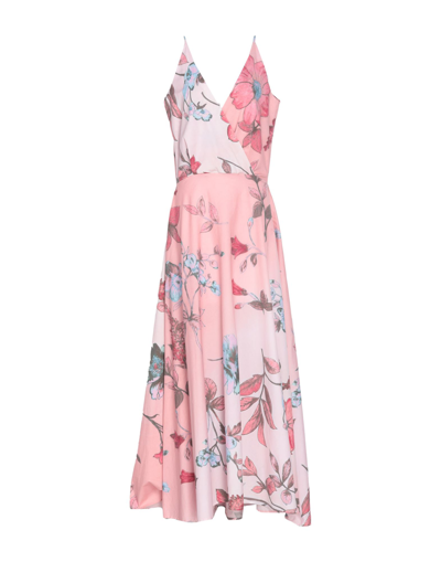 Shop Virna Drò® Virna Drò Woman Maxi Dress Pink Size 3 Cotton, Elastane