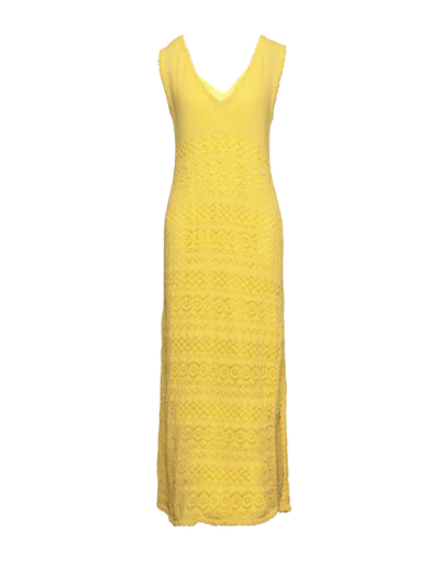 Shop Beatrice B Beatrice .b Woman Maxi Dress Yellow Size 6 Cotton, Polyester