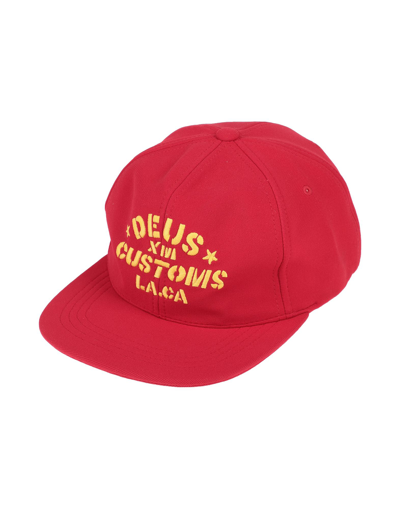 Shop Deus Ex Machina Man Hat Red Size Onesize Polyester, Elastane