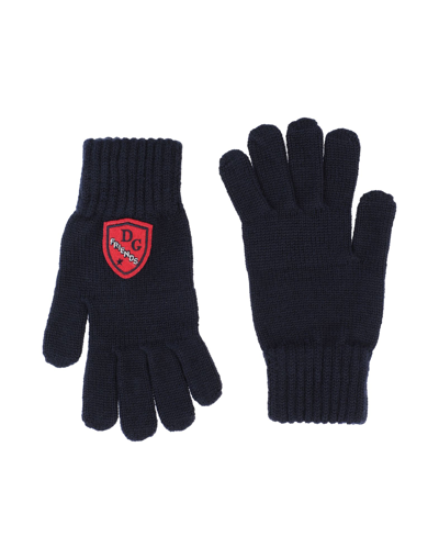 Shop Dolce & Gabbana Gloves In Dark Blue