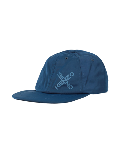 Shop Kenzo Casquette Man Hat Blue Size Onesize Polyester, Nylon