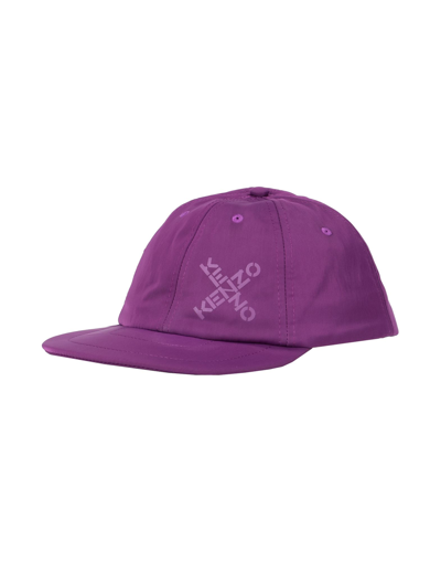 Shop Kenzo Casquette Man Hat Purple Size Onesize Polyester, Nylon