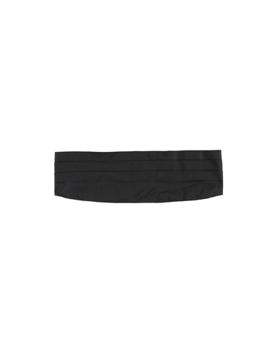 Shop Emporio Armani Man Belt Black Size Xl Silk