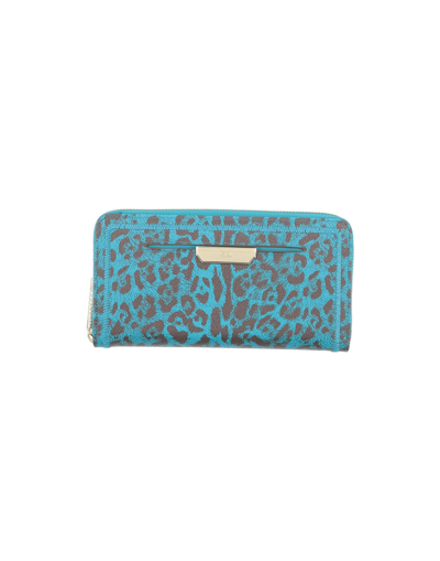 Shop Cavalli Class Wallets In Turquoise