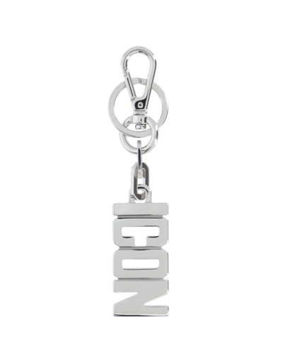 Shop Dsquared2 Man Key Ring Silver Size - Brass, Zamak, Iron