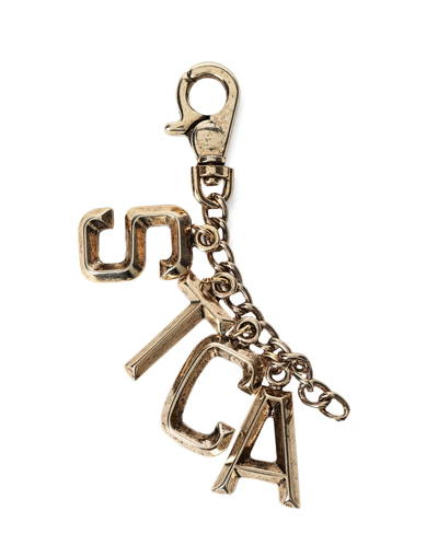 Shop Just Cavalli Woman Key Ring Gold Size - Zinc, Iron, Aluminum, Copper