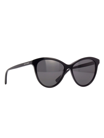Shop Saint Laurent Sl 456 Sunglasses In Black Black Black