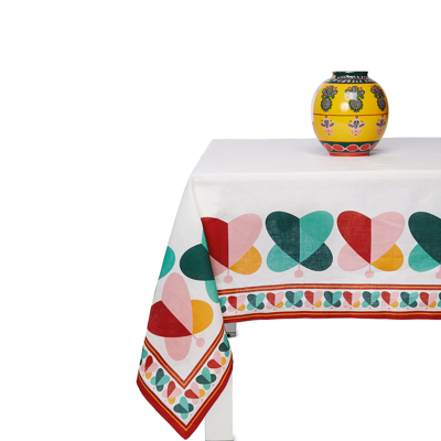 Shop La Doublej Large Tablecloth (180x280) In Farfalle Ring (placed)