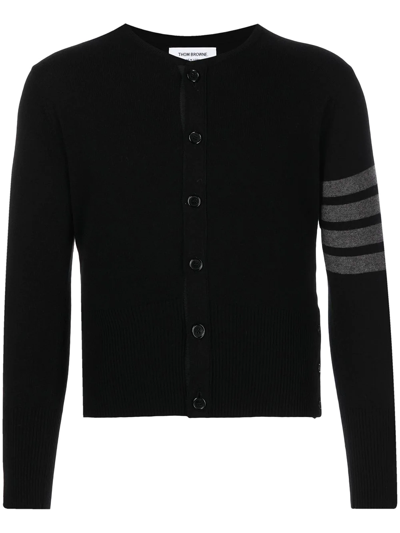 Thom Browne 4-bar Stripe Button-up Cardigan In Schwarz