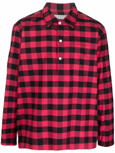 Shop Mackintosh Military Tartan-check Shirt In Rot