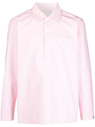 Shop Mackintosh Military Gingham-check Shirt In Rosa