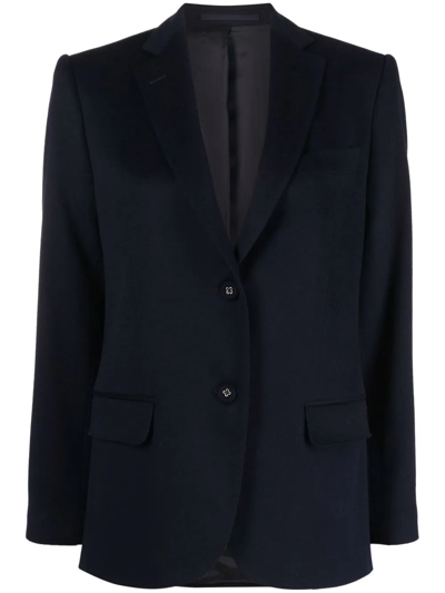 Officine Generale Navy Blue Cotton Blazers In 蓝色
