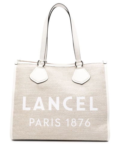Shop Lancer Logo-print Tote Bag In 中性色