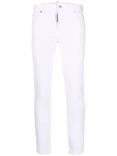Shop Dsquared2 Low Rise Skinny Jeans In Weiss