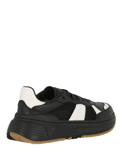 Shop Bottega Veneta Mens Speedster Leather Sneakers In Black/white