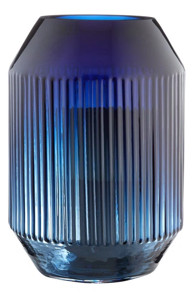 Shop Lsa Rotunda Lantern/vase In Sapphire