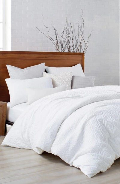 Shop Dkny Pure Crinkle Duvet Cover In White