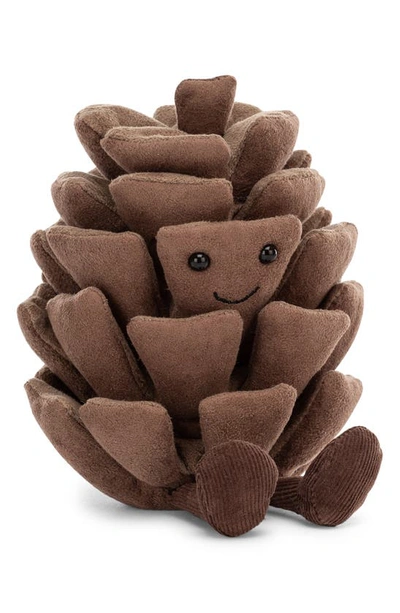 Shop Jellycat Amusable Pine Cone Plush Toy In Brown