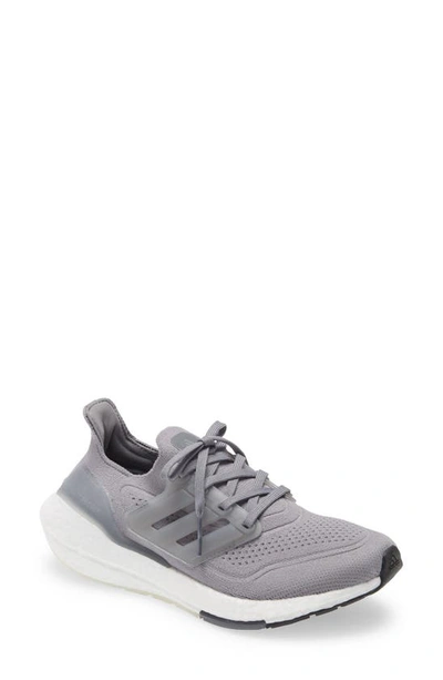 Shop Adidas Originals Ultraboost 21 Running Shoe In Grey/ Grey/ Grey