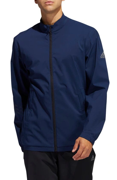 Shop Adidas Golf Provisional Water Repellent Rain Jacket In Collegiate Navy