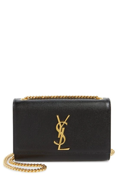 Shop Saint Laurent Small Kate Chain Crossbody Bag In Noir