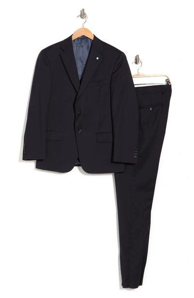 Shop Hart Schaffner Marx New York Notch Collar Two Button Wool Suit In Navy
