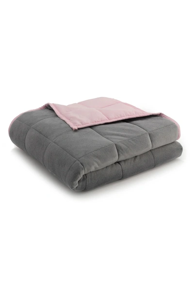 Shop Ella Jayne Home Reversible Weighted Anti-anxiety Blanket In Grey/pink